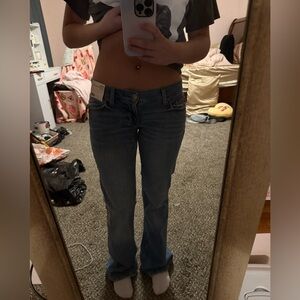 Aeropostale Women's Super low rise flare jeans